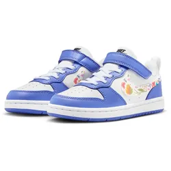 NIKE Court Borough Low FL Sneaker Kinder 100 - white/white-sapphire-black 30