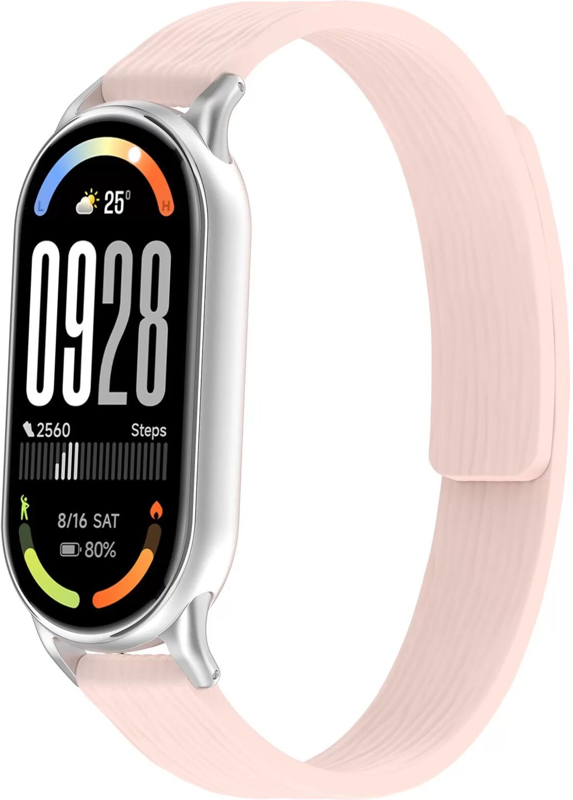 INF Magnetisches Silikonarmband kompatibel mit Xiaomi 10 – 12mm Anschluss Rosa