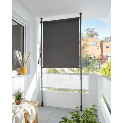 Senkrechtmarkise KONIFERA "Marbella Vista", grau (anthrazit), B:120cm H:225cm, Polyacryl, Markisen, BxH: 120x225 cm, mit Teleskop-Funktion