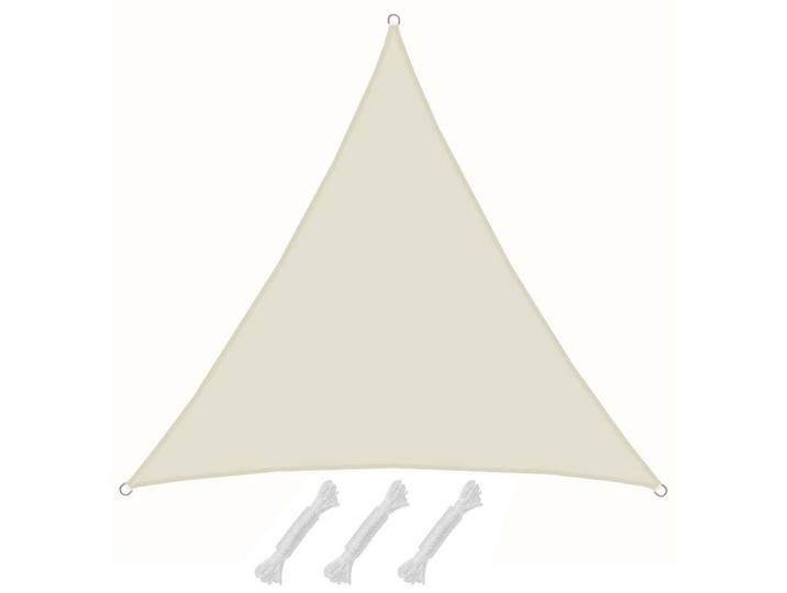 Amanka Sonnensegel 400/400 cm beige, dreieckig, Beige, Kunststoff, Dreieckig, 400x400 cm, Sonnenschutz, Sonnenschirme