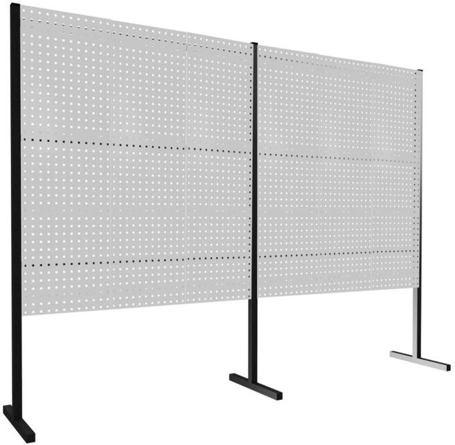 Kappes Trennwand RasterPlan Doppelfeld 180° H1500 mm RAL 7035 Ausstattung 1 LP (7211.00.1913)