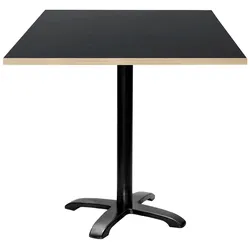 RestooTab - Tisch Bazila 70x70cm Dekor schwarz Kanten in Holzoptik