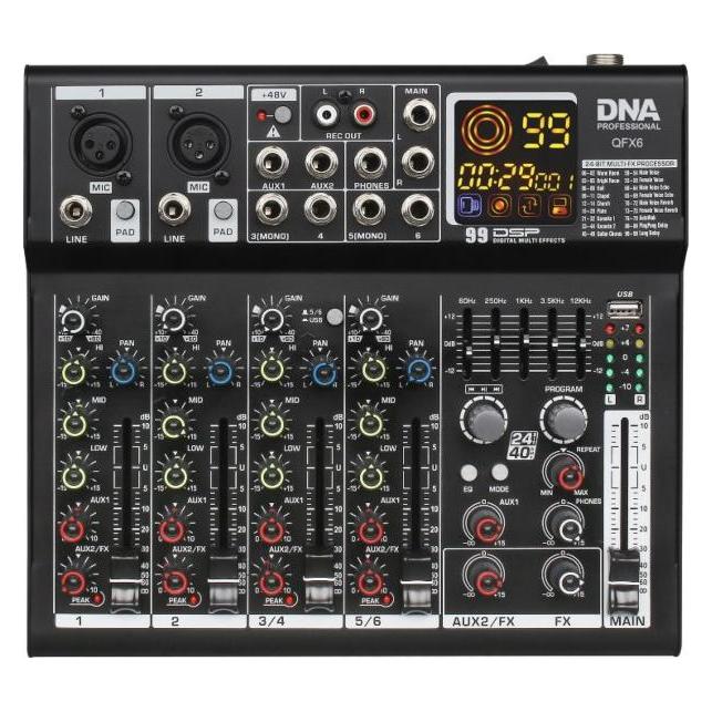 Denon DNA QFX6 sechs-Kanal-Analog-Soundmixer mit Bluetooth (5908249826649)