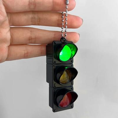 Useful Little Things Mini LED Traffic Light Keychain Electronic Pedestrian Signal Toy Pendant traffic Lights