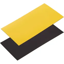 100 Magnetetiketten beschreibbar gelb | 80 x 150 mm, Ferrit, PVC