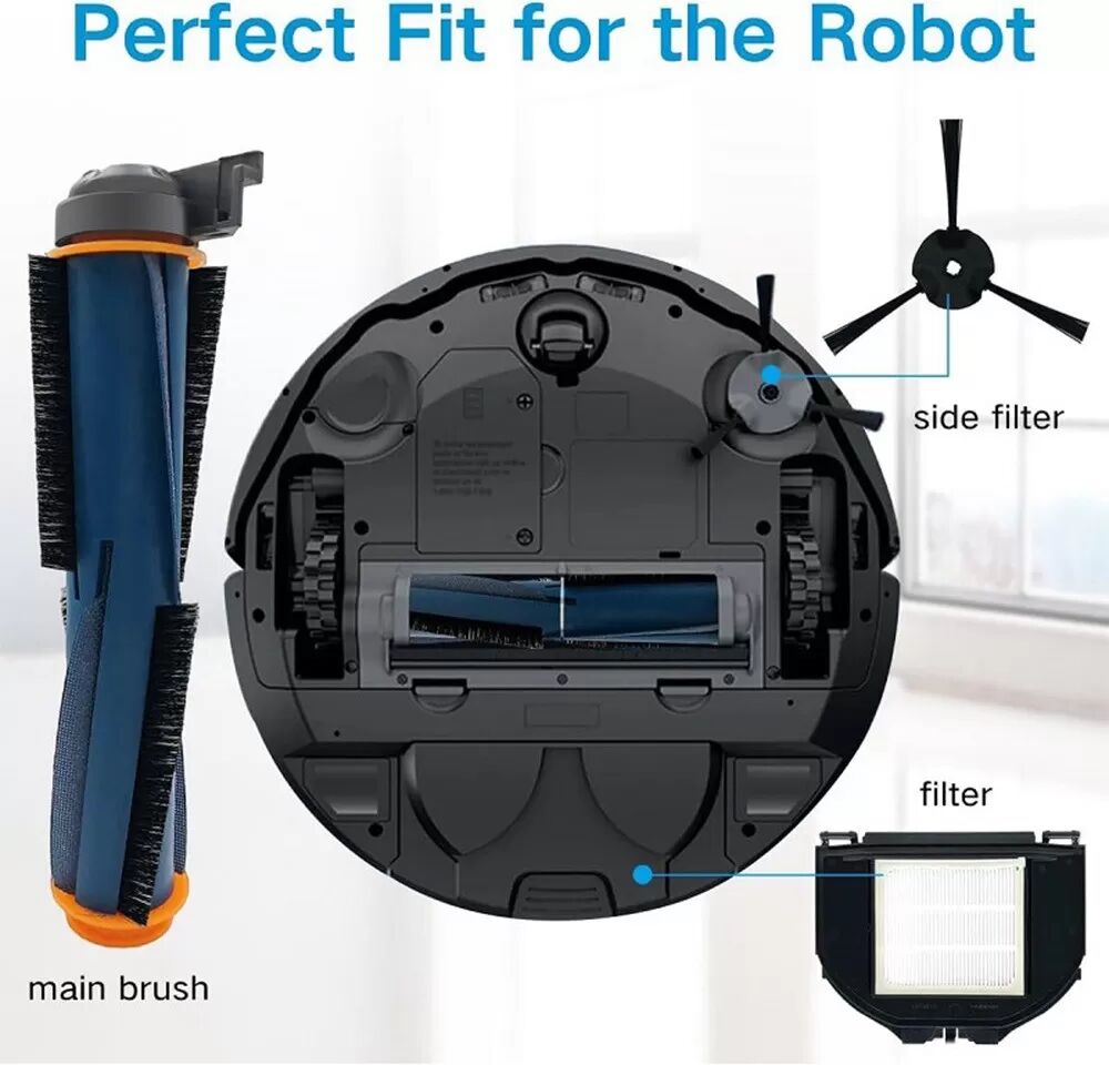 INF Roboter Staubsauger Zubehör-Set - Kompatibel mit Shark RV2310 Matrix / RV2310 - Bürsten-, Filter- und Seitenbürsten-Set