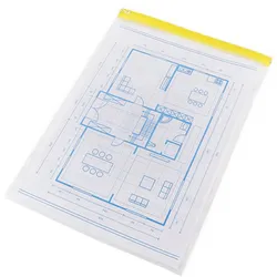 10 HELE Planschutztaschen, mit Gleitverschluss, transparent A2, PE, transparent, gelb