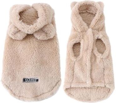 Uplifted Finds "Ultra Soft ""Arctic Plush"" Pet Fleece Hoodie beige xl"