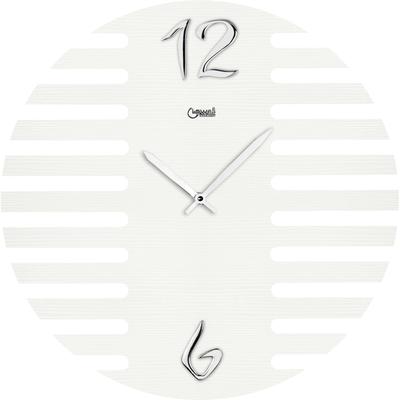Wanduhr CHRISTOFFEL "Lowell", weiß, H:3,5cm, Wanduhren, Wanduhr