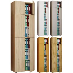 VCM, Aktenschrank, Büroschrank Aktenschrank Lona 5-fach Aufsatz (70 x 39 x 223 cm)