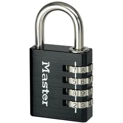 MASTER LOCK 40 mm breites Vorhngeschloss mit individuell einstellbarer Zahlenkombination, schwarz