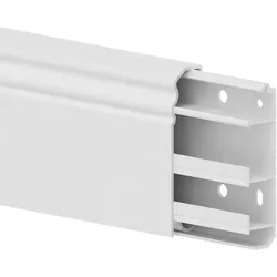GGK 114001 Sockelleistenkanal 4D 20x80mmBP-9010, 3 Kammern, UT mit Bodenlochung, weiß 4D20x80  - 28 Meter