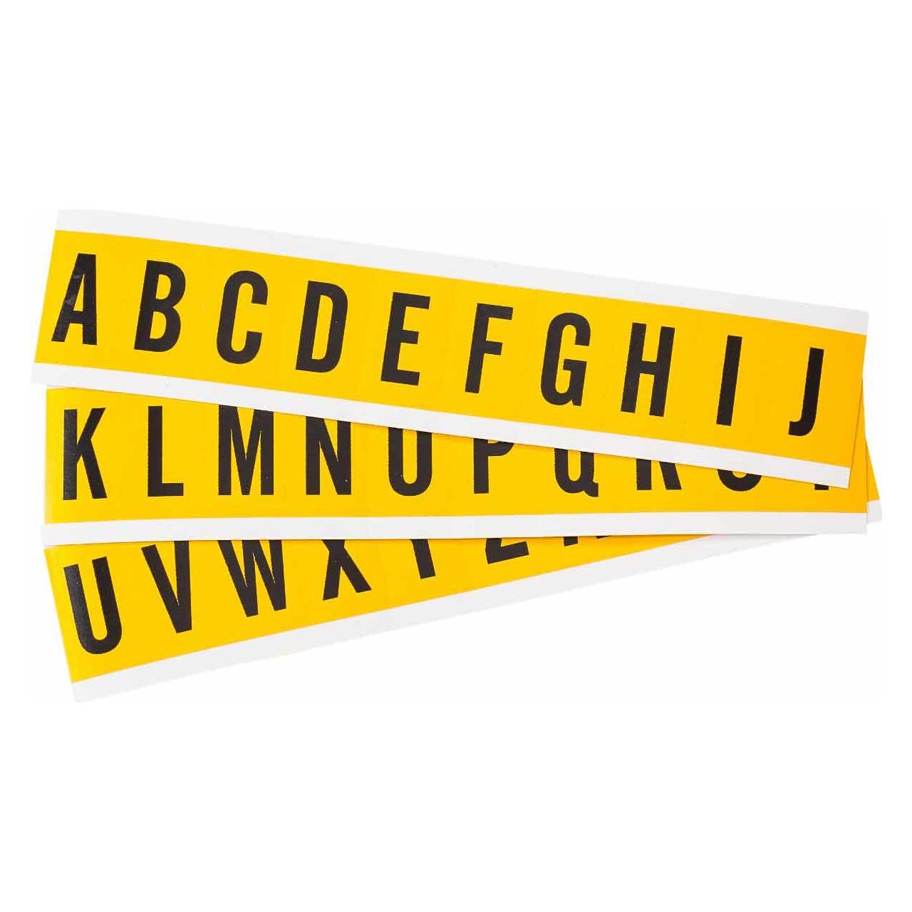 Brady 1530-LTR Kit, B-946, Vinyl, Beschriftung: Buchstabenset (A-Z), Schwarz auf Gelb, 22 x 38mm,S (1530-LTR KIT)