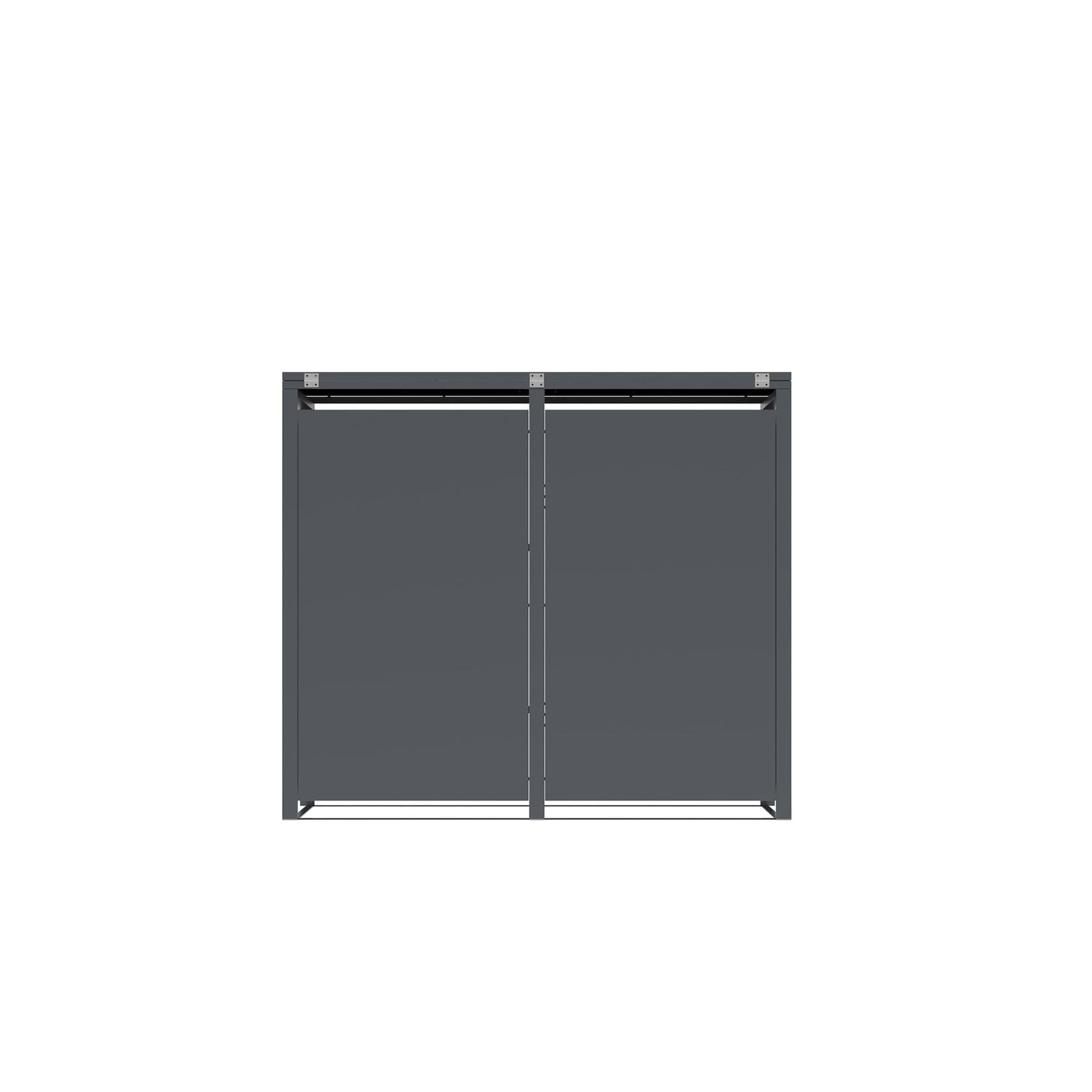 Westmann Mülltonnenbox Tonus 2 2 x 240L Anthrazit 80x132x116cm