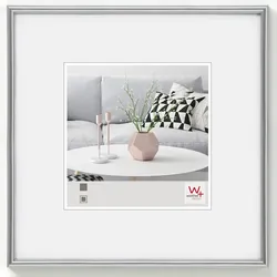 walther + design Galeria Kunststoff Bilderrahmen, silber, 18 x 18 cm