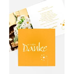 Dankeskarten Hochzeit selbst gestalten mit Spruch und Fotos im Onlinedesigner bei Meine-Kartenmanufaktur.de