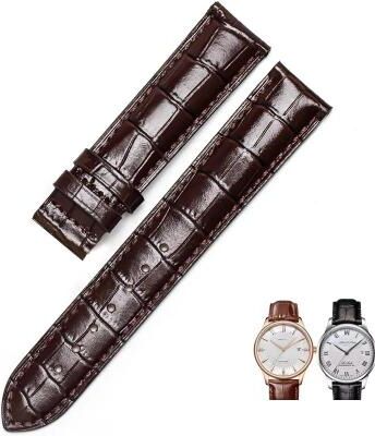 Uplifted Goods Leather Watch Strap For Men Compatible With Tissot brown No Clasp 20mm