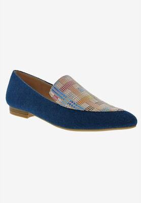 Women's Ferris Casual Flat by Bellini in Blue Multi Wool (Size 7 M)