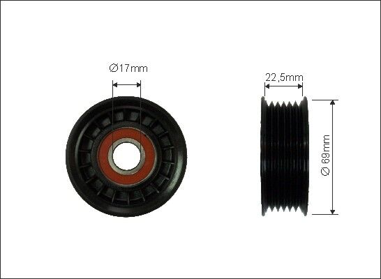 Caffaro Spannrolle, Keilrippenriemen 26800 Für Mazda (Faw)