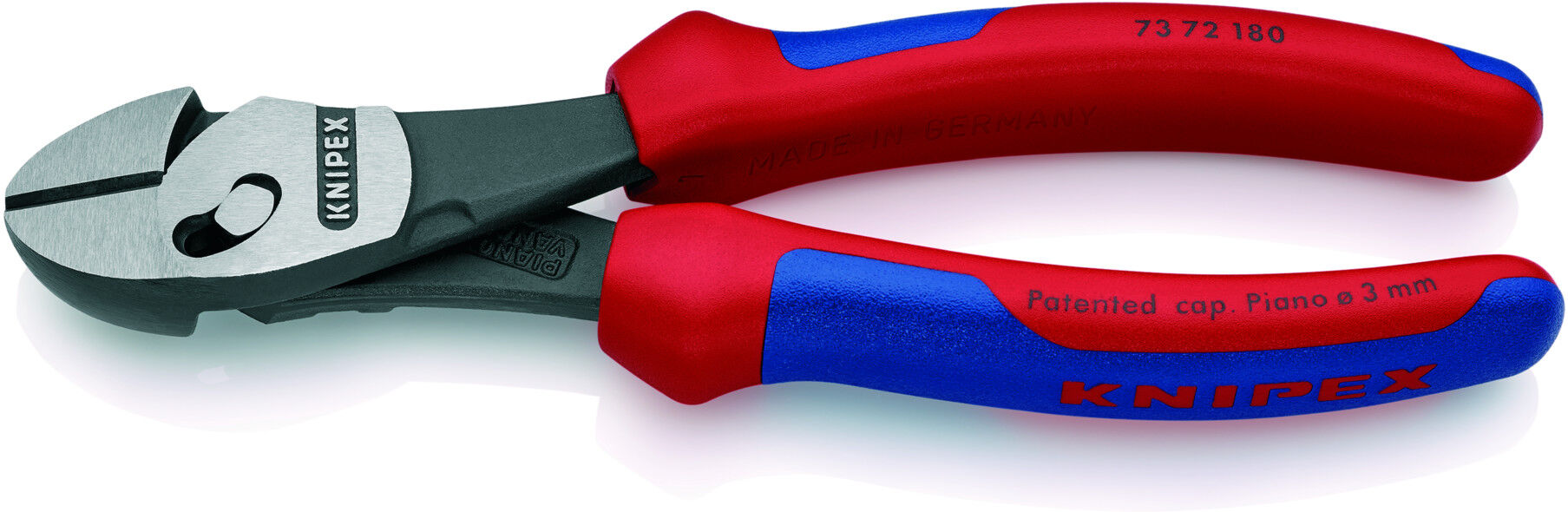 KNIPEX 73 72 180 BK TwinForce® Hochleistungs-Seitenschneider schwarz atramentiert 180 mm)