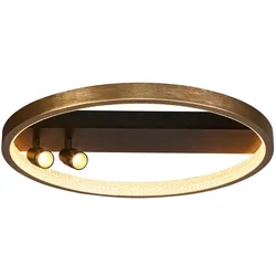 Deckenleuchte Designleuchte Flurlampe LED schwarz gold strukturiert Küchenlampe