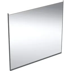 Geberit Option Plus Square Lichtspiegel, direkt & indirekt beleuchtet, 75x70 cm, schwarz matt / Aluminium eloxiert