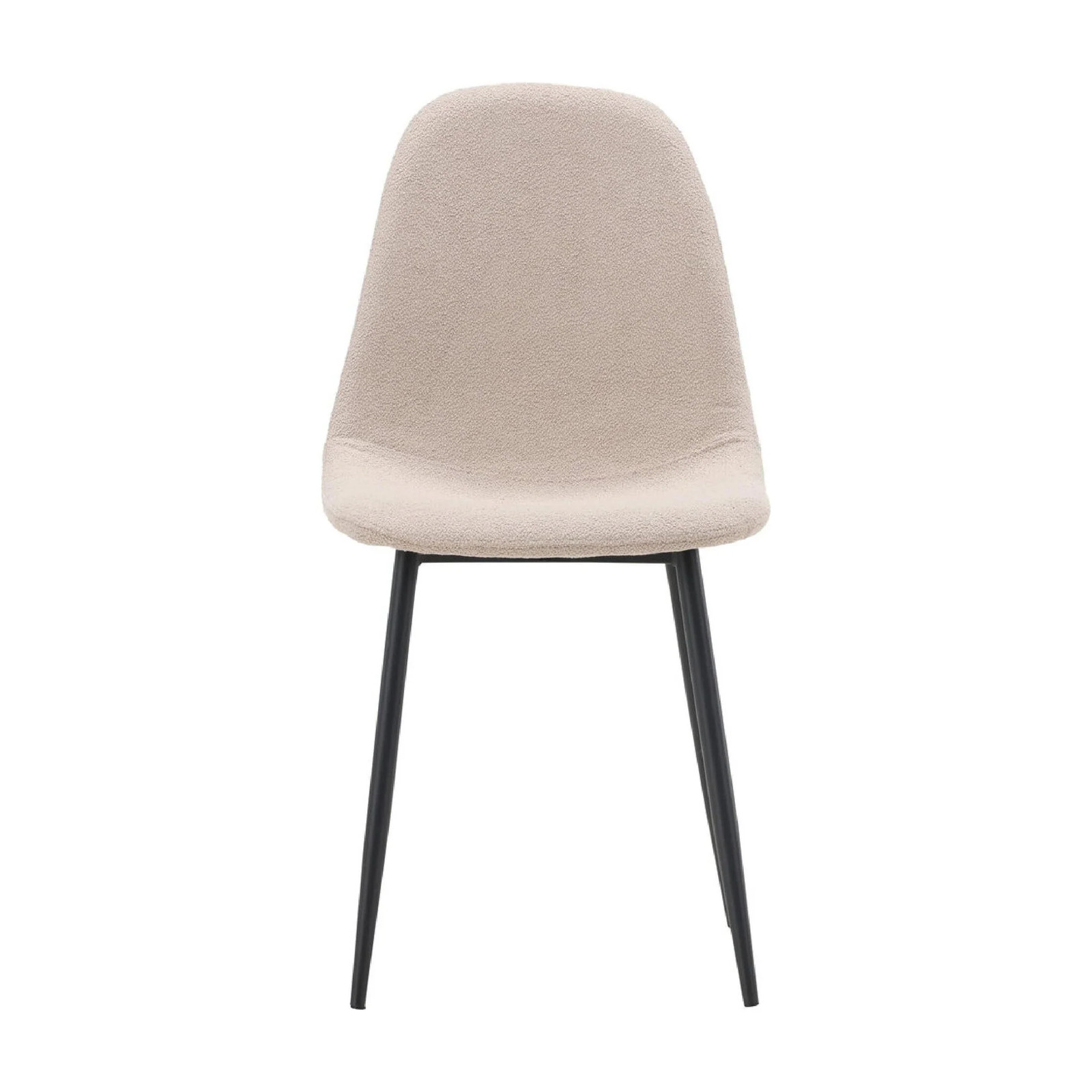QUVIO Yira Eetkamerstoel 2-pack - Zwart Beige - Scandinavisch Design