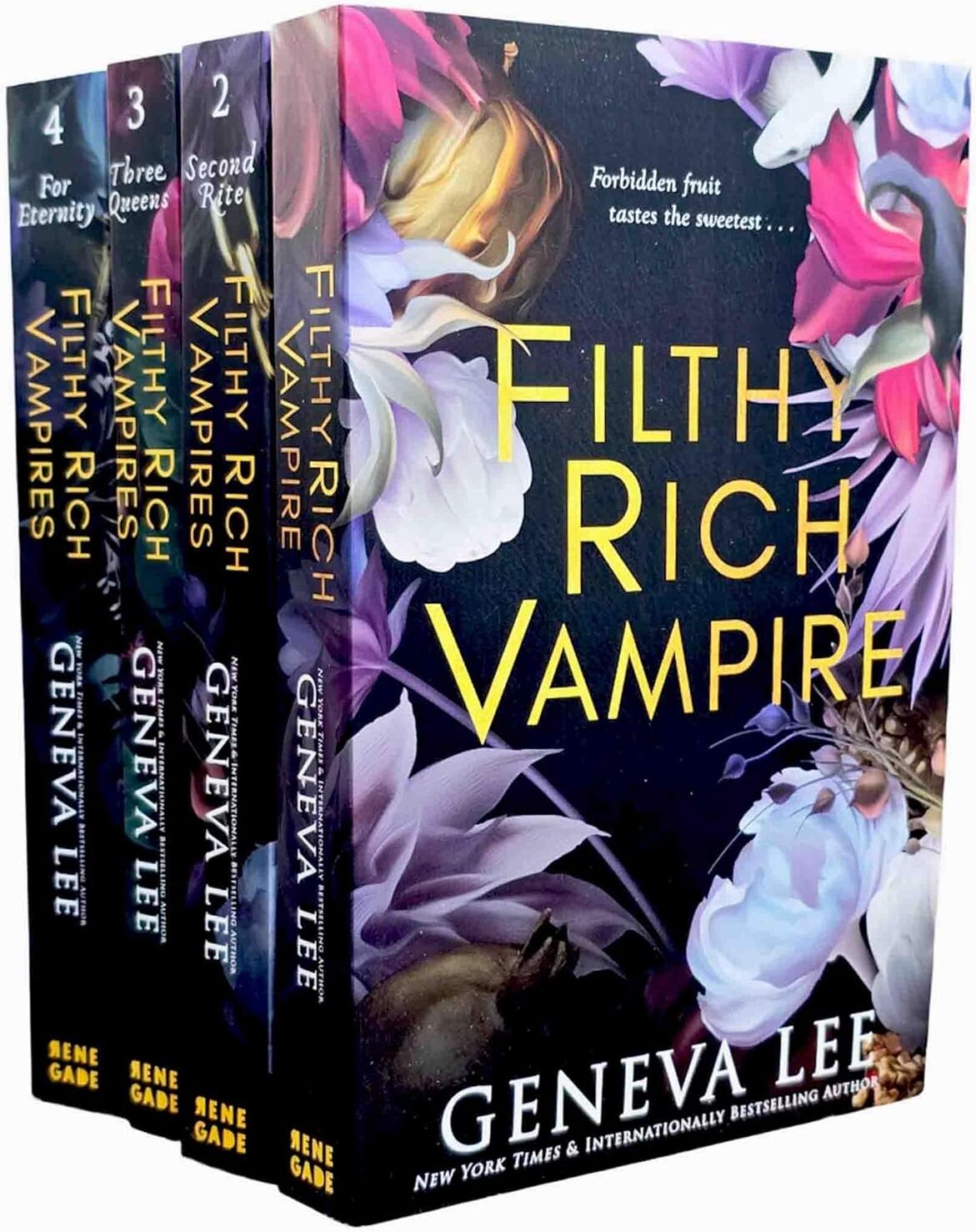 Hachette Filthy Rich Vampires 4 Books Collection Set by Geneva Lee - Paperback - Dark Paranormal Romance Series - Filthy Rich Vampire, Second Rite, Three