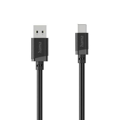 Hama USB-Ladekabel USB 2.0 USB-A Stecker, USB-C Stecker 0.5m Schwarz 00201818