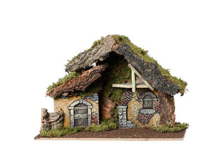 Weihnachtskrippe, Naturfarben, Holz, 19.00x29.00x43.00 cm, Fsc, Dekoration, Weihnachtsdekoration, Krippenfiguren