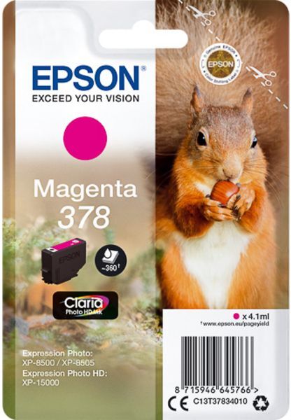 Epson 378 (C13T37834010) - Magenta - Cartouche d'encre Magenta