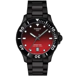 Tissot T1204103342100 Unisex Taucheruhr Seastar 1000 Schwarz/Rot