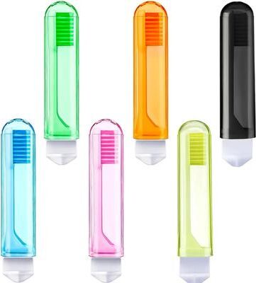 Uplift Treasures Foldable Travel Toothbrush With Case 6 Pcs
