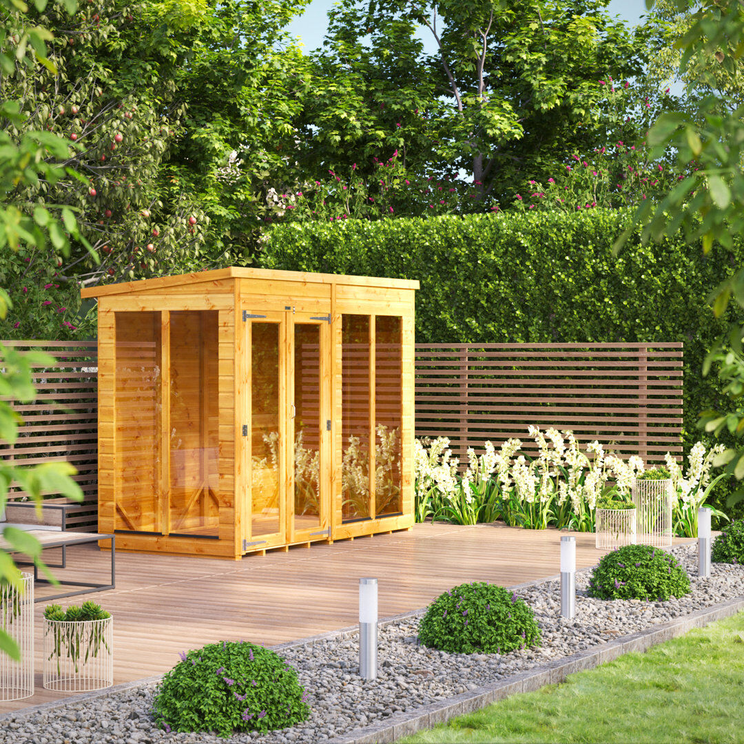 Powersheds 8 x 4ft Timber Tongue & Groove Pent Summerhouse