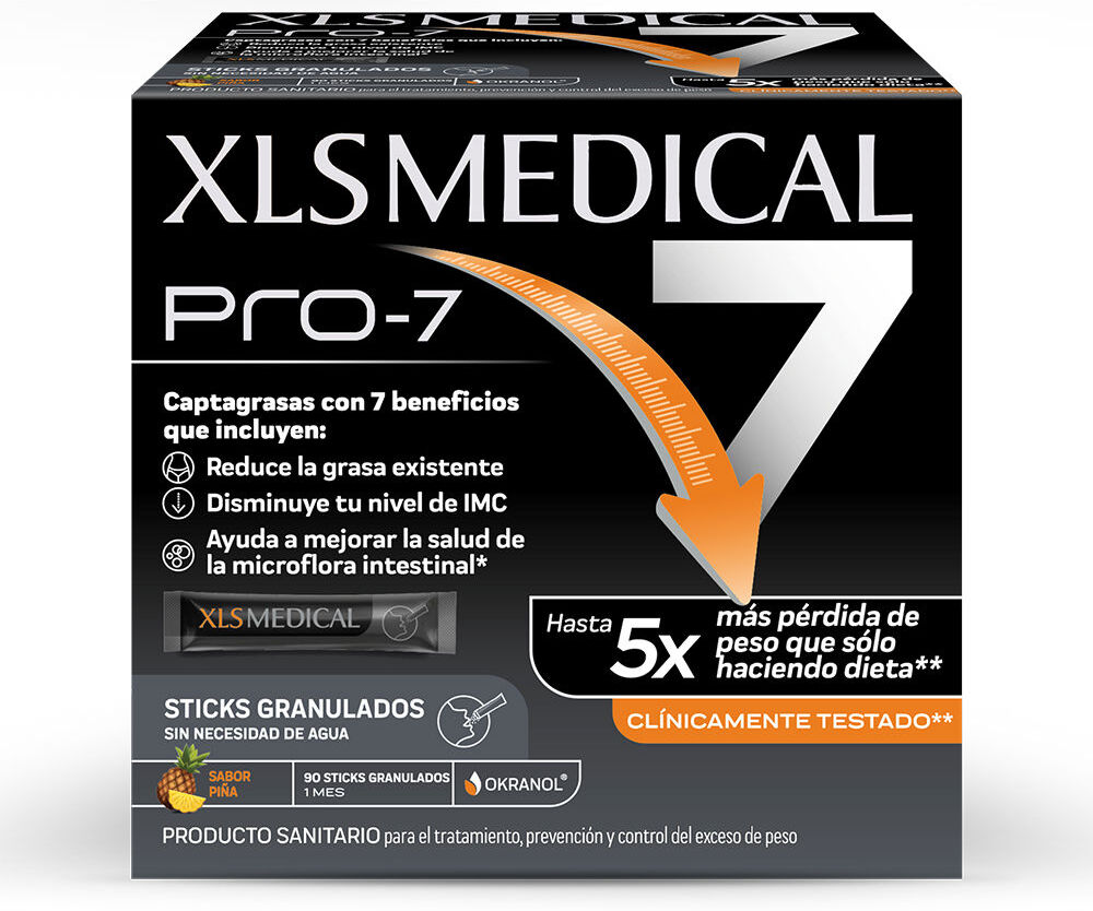 Xls Medical PRO-7 captagrasas sticks granulados 90 u
