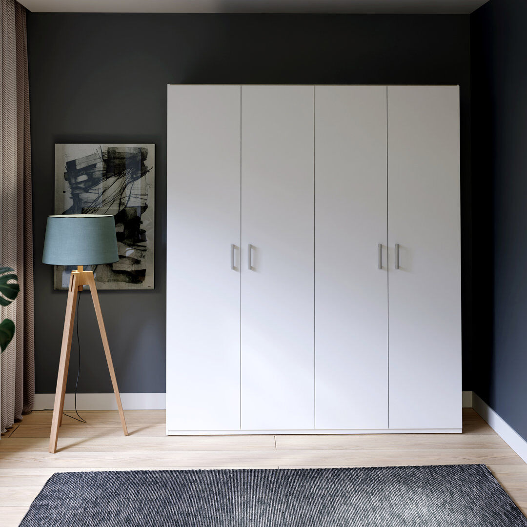 17 Stories Sugata Manufactured Wood Wardrobe White 177.5cm W X 54.2cm D
