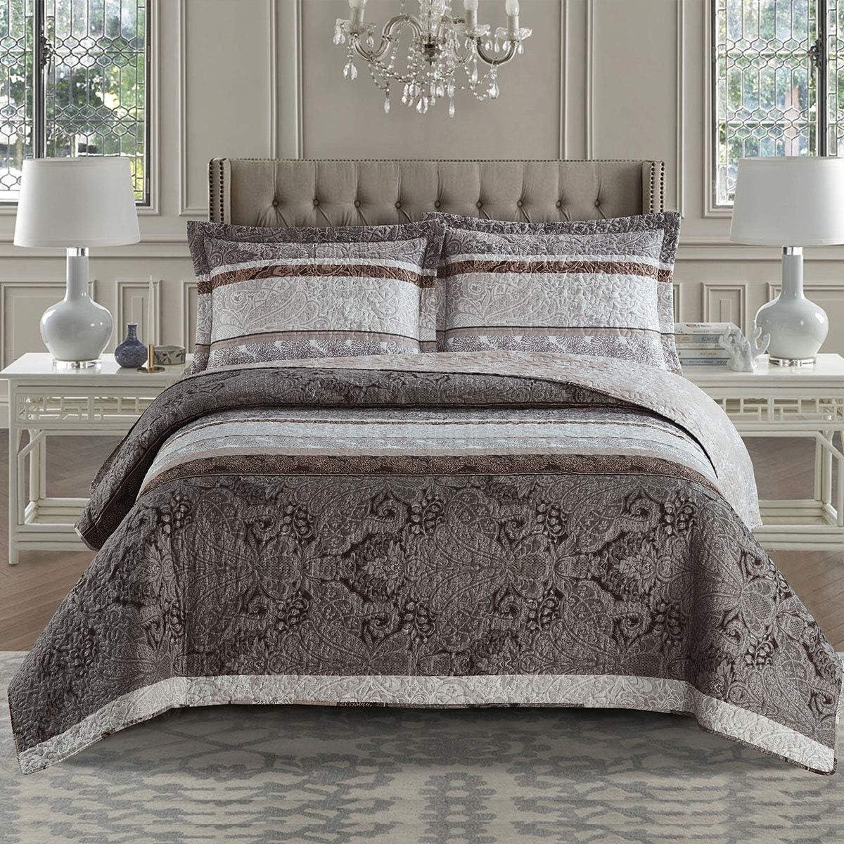 Callisto Dekbedovertrek Set met Sprei en Quilt voor Queen Size Slaapkamer Decoratie