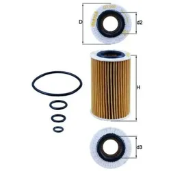 Ölfilter MAHLE OX 260D für Mercedes-Benz SLK