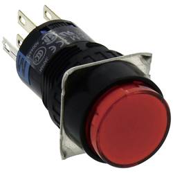 Idec AL6M-M24P-R AL6M-M24P-R Leuchtdrucktaster 250 V 1 A 2 x Aus/(Ein) tastend Rot IP65 1 St.