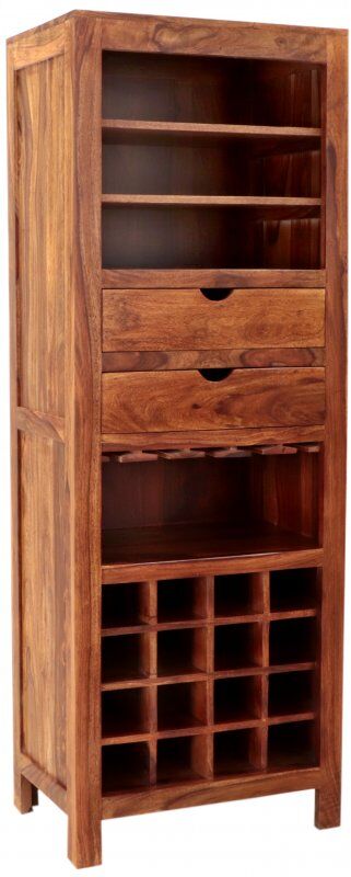 LAKSHMI-indisches-moebelhaus.de Barschrank 65x180x45 aus indischem Sheesham-Holz