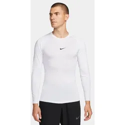 Nike M Np Df Tight Top Ls Herren - white/black - M
