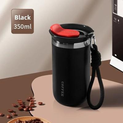 Uplifted Finds Premium Thermal Insulated Business Mug 304 Stainless Steel Leakproof Portable Coffee Cup black 350 Ml