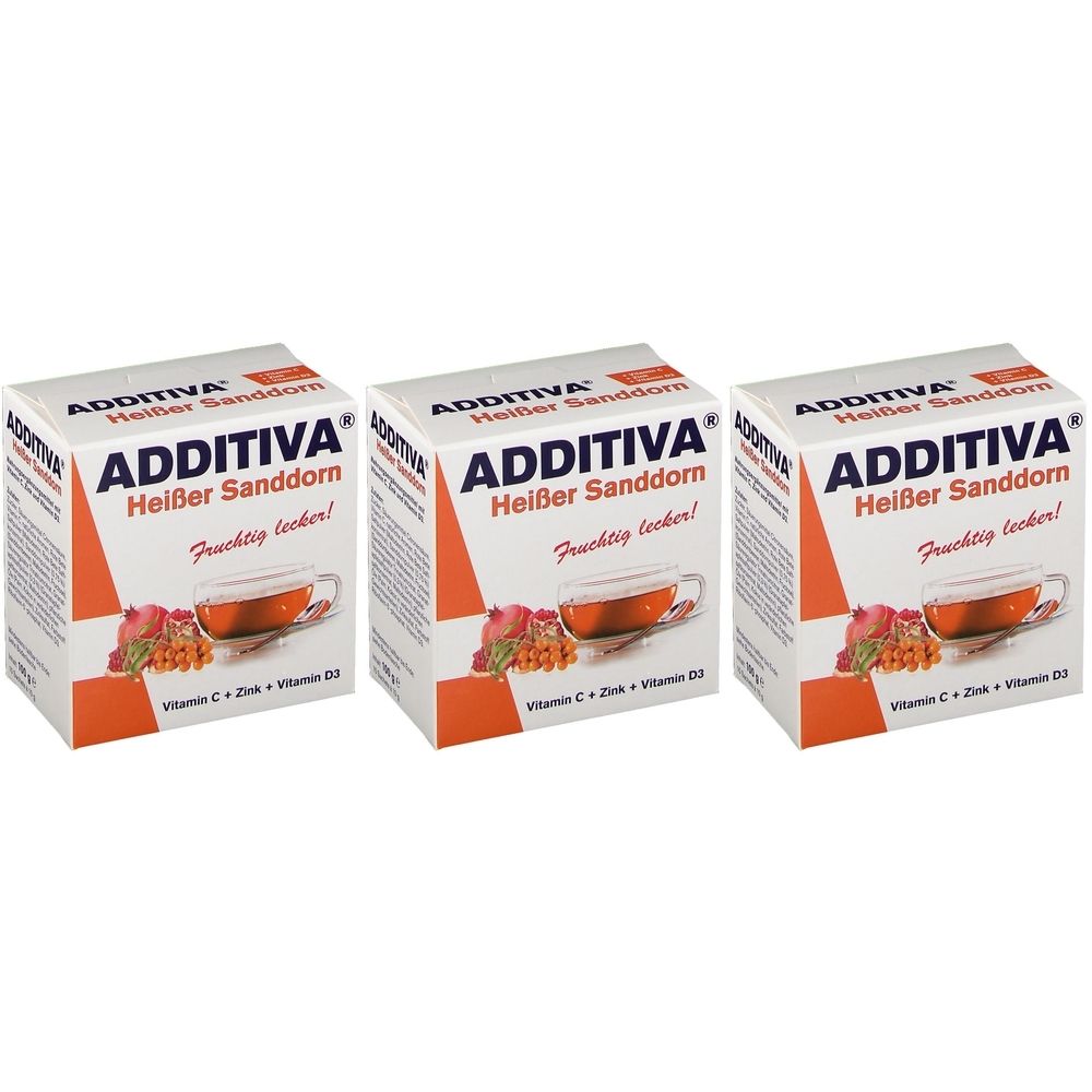Additiva heißer Sanddorn Pulver 3x 3x100 g