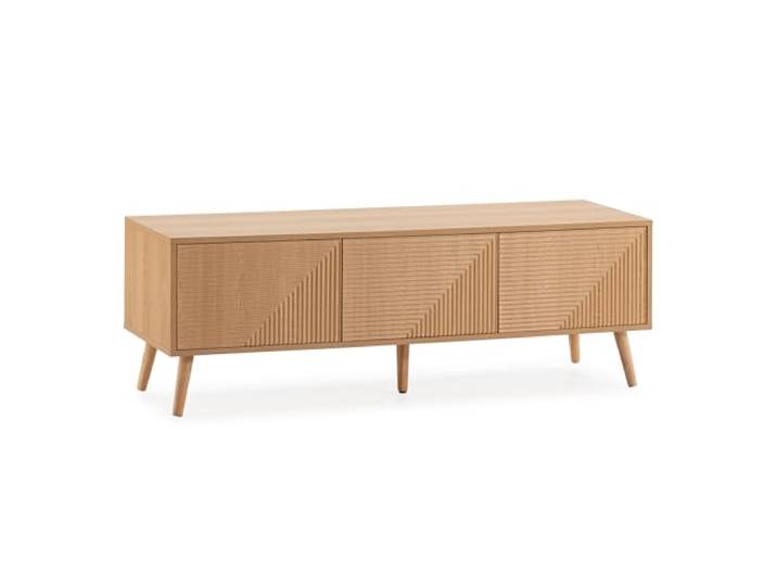 HOMN LIVING TV-Schrank Telmo 3 türen Eiche-Optik, 130 cm (Breite) 40 cm (Tiefe) 45 cm (Höhe)