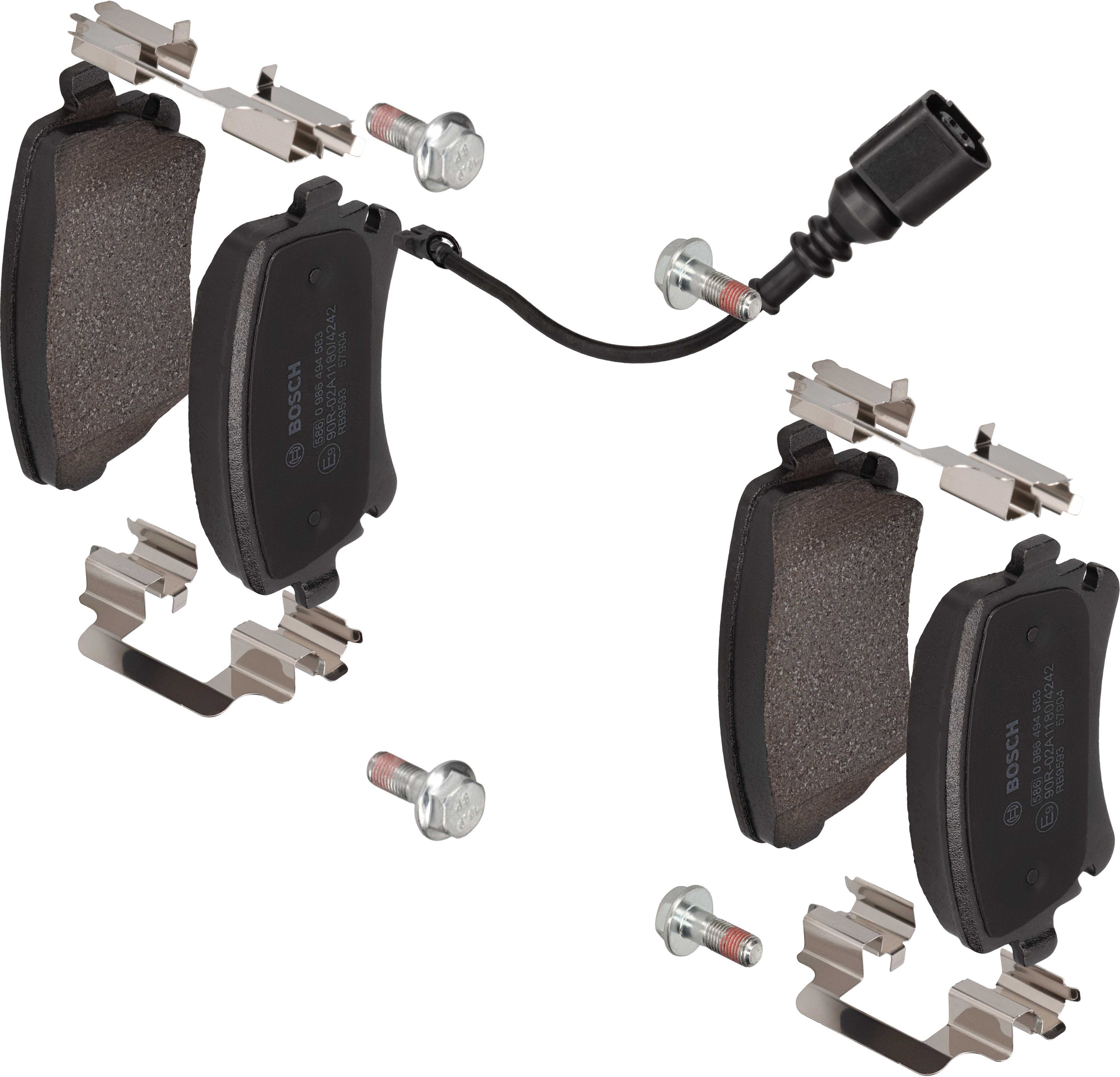 Bosch Bremsbelagsatz, Scheibenbremse 0986494583 Für Vw