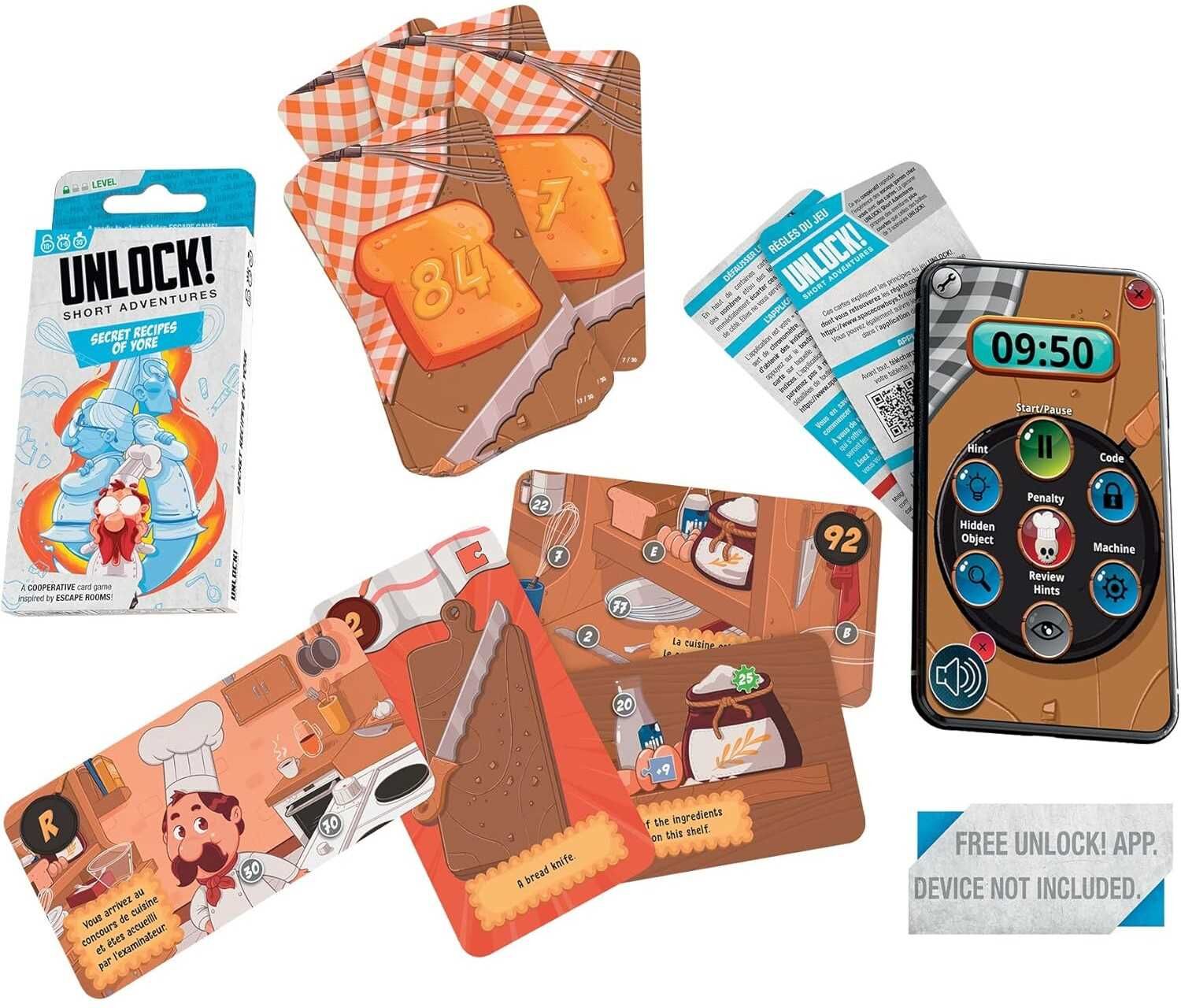 Unlock! Short 1 – Secret Recipes of Yore, Cooperative Card Game for 1-4 Players, Space Cowboys