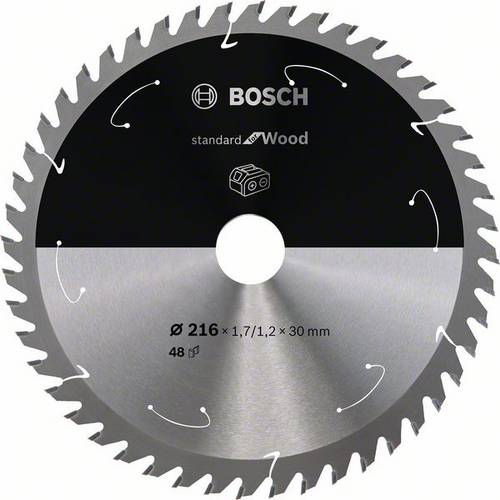 Bosch Accessories 2608837726 Hartmetall Kreissägeblatt 216 x 30mm Zähneanzahl: 48 1St.