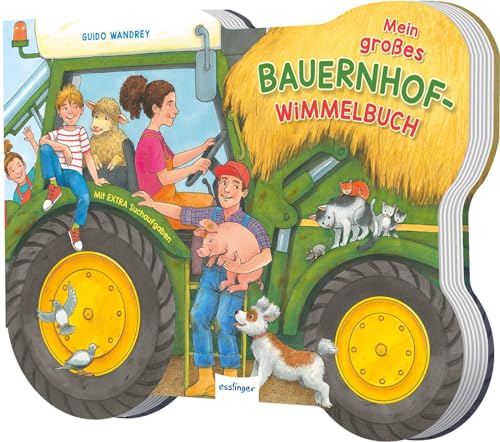 Mein großes Bauernhof-Wimmelbuch: Pappbilderbuch in der Form eines Traktors für Kinder ab 3 - Preis vom 02.10.2026 23:42:20 h