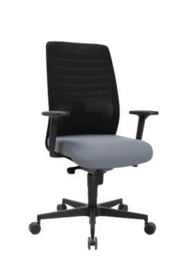Schäfer Shop Genius Bürostuhl SSI Lady Proline, mit Armlehnen, 3D-Punktsynchronmechanik, Wellnesssitz, 3D-Netz-Rückenlehne, schwarz/grau