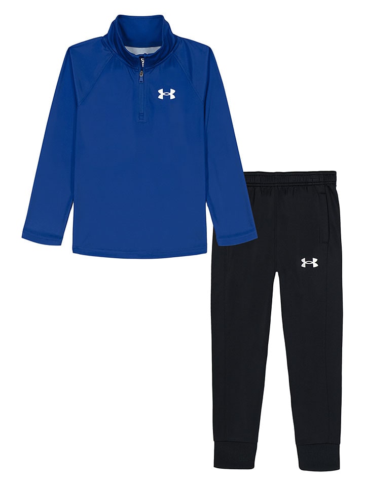 Under Armour Trainingsanzug in Schwarz/ Blau - 98-104